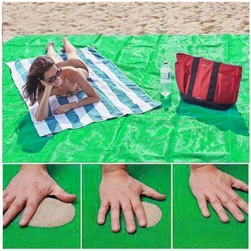 Анти-песок пляжная чудо-подстилка Originalsize Sand Free Mat 200*150 Салатовая 02k01p018v1 фото