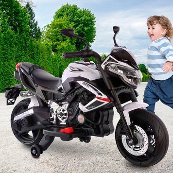 Детский электромобиль-мотоцикл со светомузыкой и кожаным салоном MOTO 9788(AM-64) Белый (360T) 03k24p025 фото