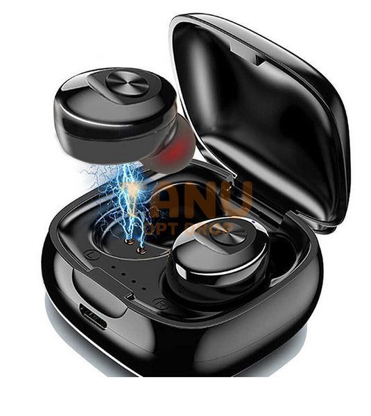Бездротові Bluetooth навушники 5.0 HBQ XG12 з мікрофоном і зарядним кейсом Чорні 11k01p040 фото