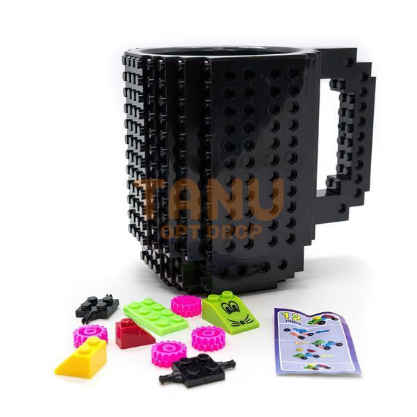 Кружка лего - чашка конструктор в стилі LEGO 350 мл чорний (237) 03k06p001v4 фото
