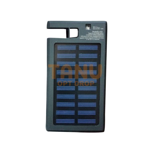 Внешний аккумулятор PowerBank ELITE lux EL-A16 c солнечной батареей и фонариком 30000 mAh, Черный 11k02p156 фото