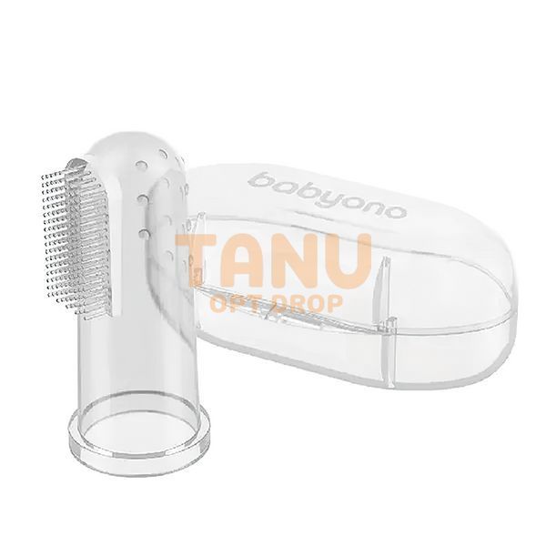 Зубная щетка с массажем десен для грудничков прозрачная BabyOno (SB) 723/01 03k17p249v1 фото