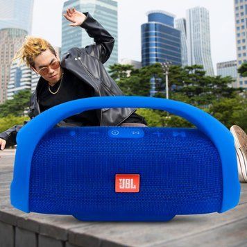Портативная Bluetooth колонка с ручкой для переноски Boombox B9 синий 11k03p193v1 фото