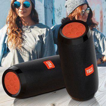Портативная беспроводная Bluetooth стерео колонка T&G 106 c USB и MicroSD, Черный (ЖЯ) 11k03p238v1 фото