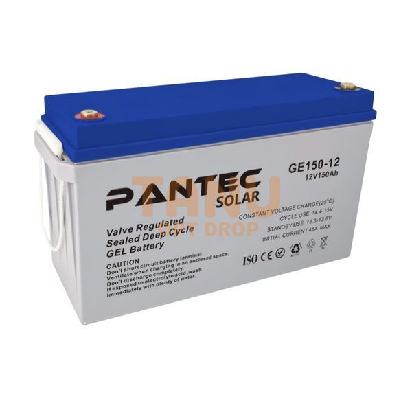 Портативна гелева акумуляторна батарея для різних систем та обладнання PANTEC 100-12 GEL 12V 100 Ah (АТ) 11k12p206 фото