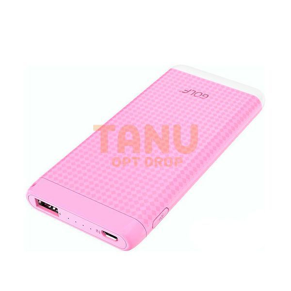 УМБ Power bank 8000 mAh Golf D-80 повербанк с ярким фонариком розовый 11k12p056v2 фото