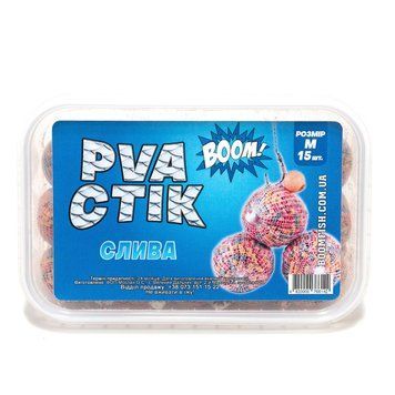 Стіки кормові риболовні BOOM PVA M (15 шт) Слива 02k04p212v6 фото