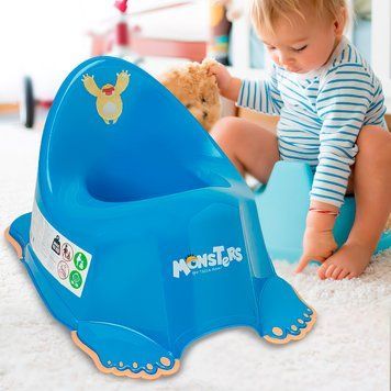 Дитячий пластиковий антиковзний горщик Tega Baby "Монстрики" Синій (MN-001-126) (SB) 03k20p037 фото