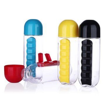 Пляшка-таблетниця для води Pill & Vitamin (237) 10k14p003 фото