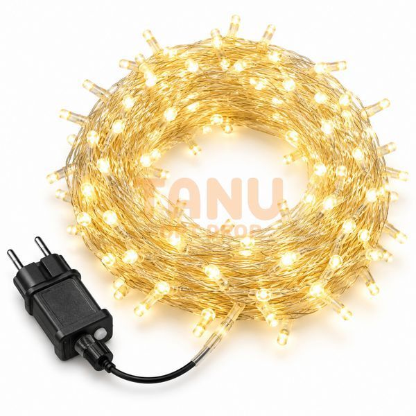 Гирлянда 220V 100 LED прозрачный провод Тёплый белый (ARSH/LU990) 12k01p218v3 фото