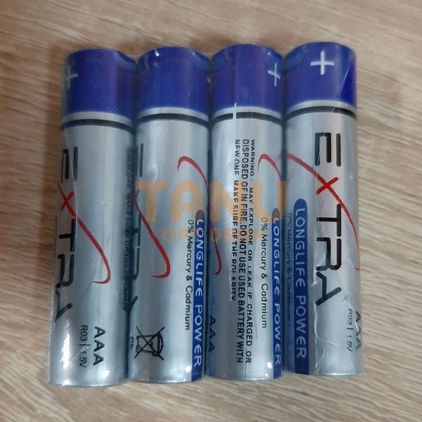 Мізинчикова сольова батарея Extra R03 ААА 1,5V 4 шт 11k12p156s1 фото