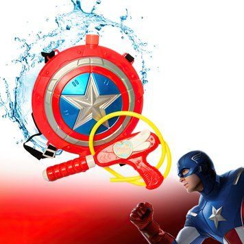 Водяний пістолет із резервуаром для води на шлейках "Captain America" (IGR24) M 5956 CA 03k08p008v1 фото
