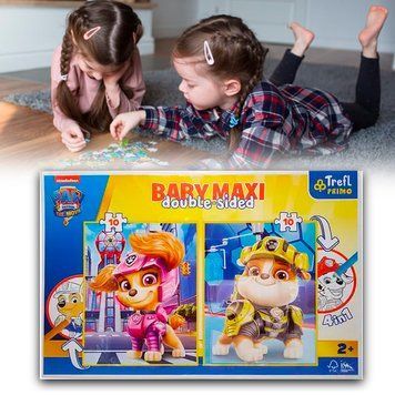 Пазлы детские с раскраской - (10 + 10 элм.BABY MAXI) - "Веселый патруль" / Trefl 43004 (SB) 03k19p041 фото