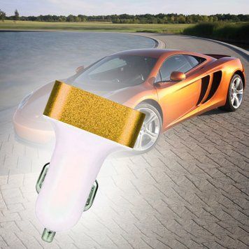 Авто зарядка АЗУ 2USB mini color Золотий (206) 04k01p012 фото