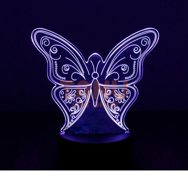 Светильник 3D Desk Lamp Бабочка 01k09p179v2 фото