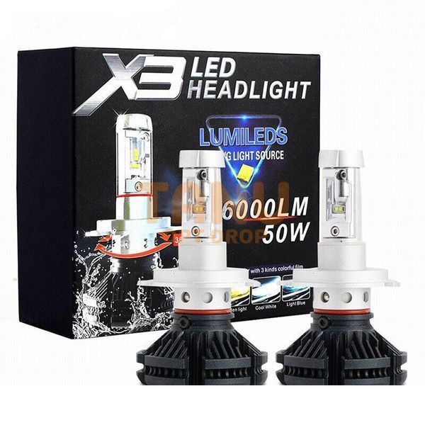 LED лампи комплект H7 X3 (ZES, 6000LM, 50W) (B) 04k04p004 фото