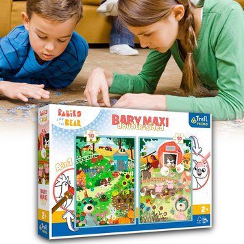 Пазлы детские + раскраска (10 + 10 элм. BABY MAXI) - "Ферма" Trefl 43000 (SB) 03k19p043 фото