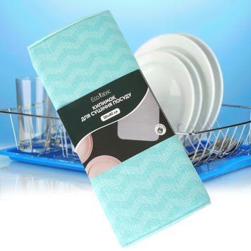 Килимок для мокрого посуду 30*40см Ecofabric бірюзовий/DRK 10k02p033v2 фото