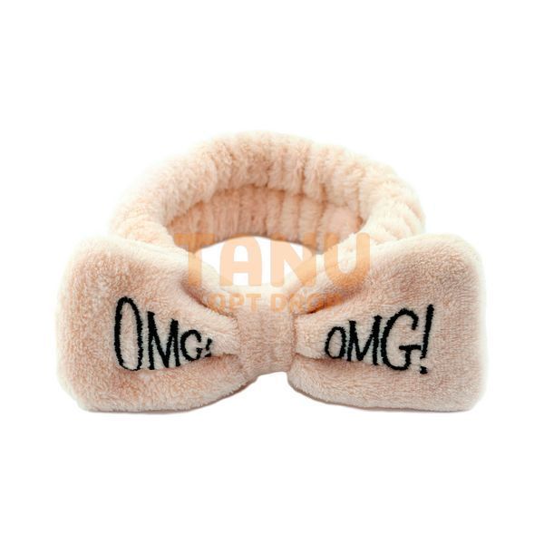 Пов'язка на голову для макіяжу OMG бежева 07k03p162v9 фото
