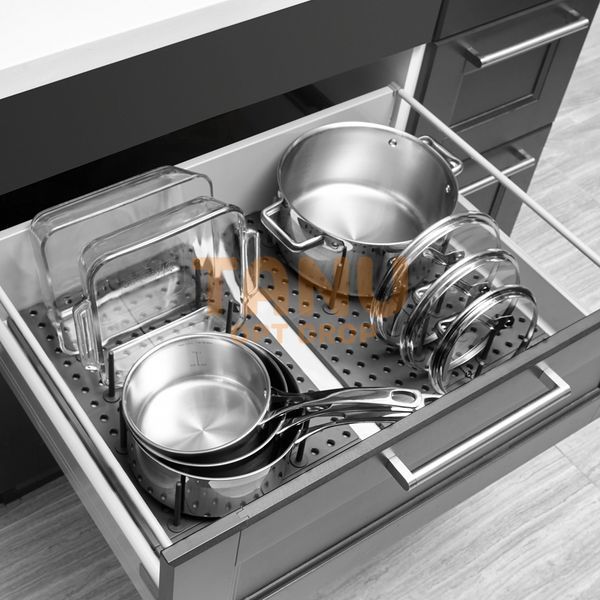 Універсальний регульований органайзер-конструктор для посуду Drawer Organizer (509) 10k10p132 фото