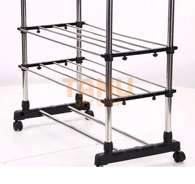 Телескопічна полку Colgador doble ajustable Чорна 01k04p039 фото