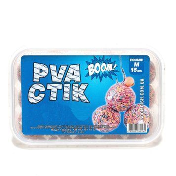 Стіки кормові риболовні BOOM PVA M (15 шт) Кальмар-Журавлина 02k04p212v2 фото