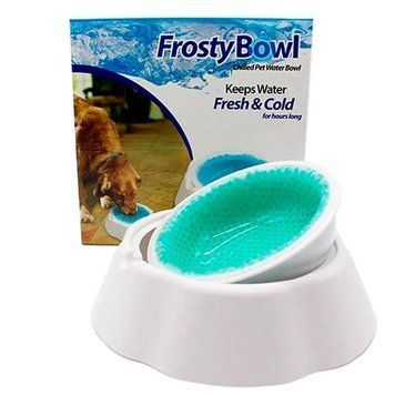 Охлаждающая миска для воды для домашних животных Frosty Bowl | Миска для собак с охлаждающим гелем 05k05p016 фото