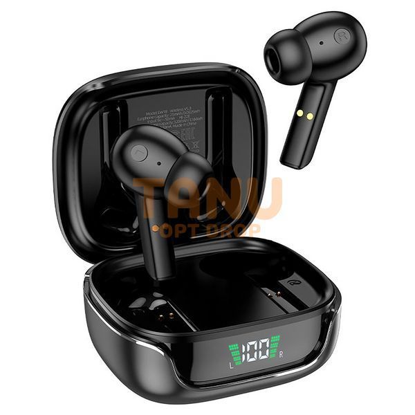 Бездротові вакуумні bluetooth TWS навушники HOCO EW18 True кейс із екраном Чорні 11k01p108v1 фото