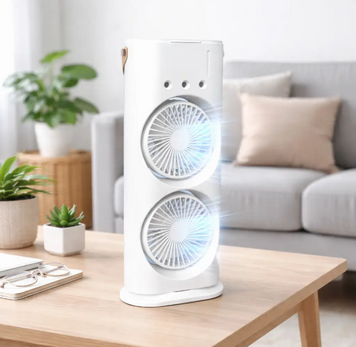 Вентилятор FH-666 настільний дворівневий з охолодженням Double-ended Spray Fan LED(4409/FAN usb f-24) 01k07p190 фото