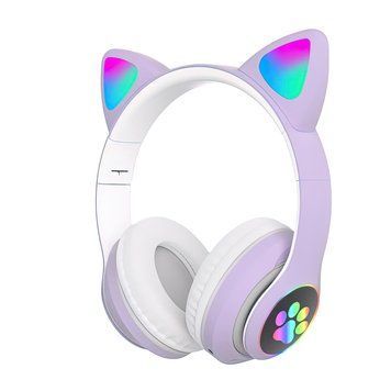 Беспроводные наушники с кошачьими ушками Cat VIV-23M Фиолетовые 11k01p004v1u1 фото