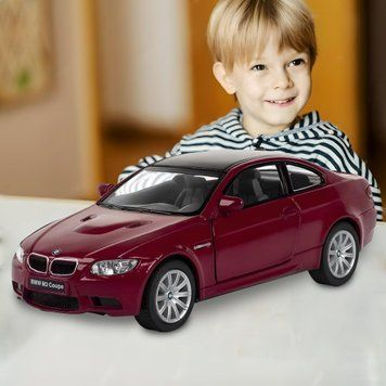 Коллекционная инерционная металлическая модель машины Kinsmart BMW M3 Coupe 1:36 KT5348W Бордовый (IGR24) 03k10p376v1 фото