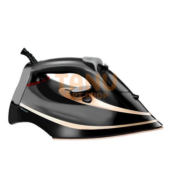 Електрична побутова парова праска з керамічною підошвою RAF Electric Steam Iron R-1215J Чорно-золотий 01k12p064 фото