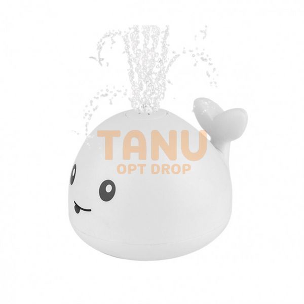 Силиконовая игрушка для купания ребёнка Spray Water Bath Toy Кит с фонтанчиком и LED подсветкой Белый 03k05p029v1 фото