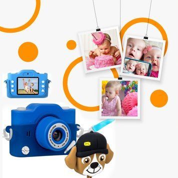 Детский цифровой фотоаппарат Щенок 40М с чехлом и крышкой с картой microSD 16GB (624) 03k05p178 фото