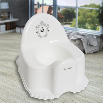 Пластиковый горшок Tega Baby &laquo;ЕСО-Royal&raquo; RL-007-103-C, бело-черный (SB) 03k20p026 фото