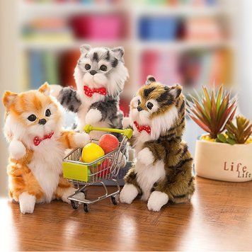 Говорящий котик-повторюшка, детская интерактивная мягкая игрушка (624) 03k05p179 фото