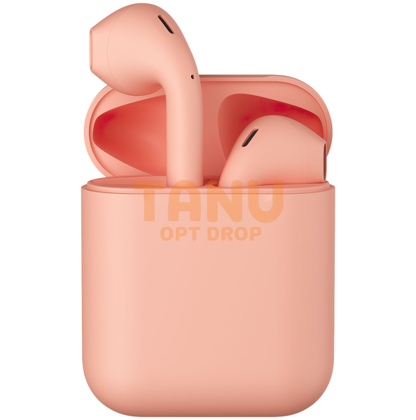 Бездротові bluetooth TWS навушники з мікрофоном HBQ InPods 12 Рожеві 11k01p009v1 фото