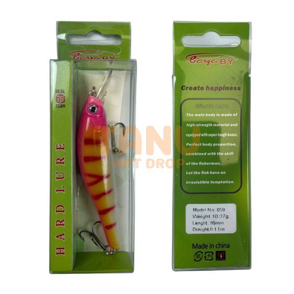 Рибальський воблер Boya Boya Hard Lure BY 95 mm 10,07 g model #059 (988) 02k04p320v2 фото