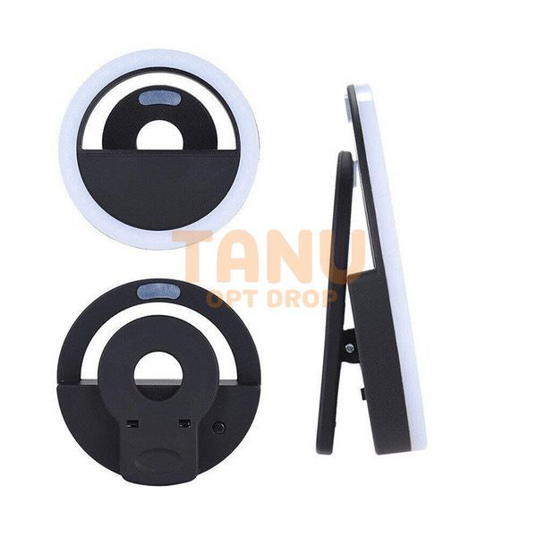 Світлодіодне селф-кільце на телефон Selfie Ring Light Чорний(В) 11k02p013v3 фото