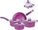 Набір кухонного посуду сковорода, каструлі з прозорими кришками COOKWARE SET AND-13-20 13 предметів (205) 10k12p136 фото 2
