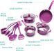 Набір кухонного посуду сковорода, каструлі з прозорими кришками COOKWARE SET AND-13-20 13 предметів (205) 10k12p136 фото 3