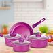 Набір кухонного посуду сковорода, каструлі з прозорими кришками COOKWARE SET AND-13-20 13 предметів (205) 10k12p136 фото 1