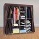 Складной тканевый шкаф для одежды Storage Wardrobe 88165 на 4 секции Коричневый/N-2 01k04p167v5 фото 1