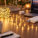 Гирлянда "Роса" 60 м 600 LED с USB и пультом ДУ,зеленая проволока Теплый белый свет (ARSH/LU989) 12k01p221v1 фото 3