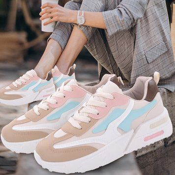Кросівки жіночі Gollmony 2023-12-4 демисезонні 36р (1 пара) Beige+Pink+Blue (BOT) 16k02p103v1 фото