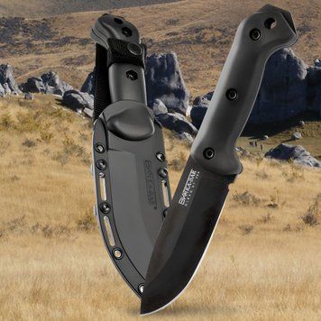 Кемпинговый тактический нож с чехлом в комплекте №455/ВК-2 BK*Tka-Bar Olean,Ny 27 см Черный 02k13p037v1 фото