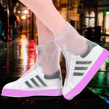 Многоразовые бахилы-чехлы на обувь от дождя и грязи Waterproof Shoe Covers XL (40-41) Фиолетовый (205) 01k06p109v3 фото