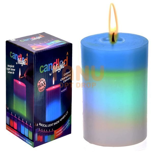 Магічна воскова свічка Candled Magic змінює колір, 7 кольорів (205) 01k09p023 фото