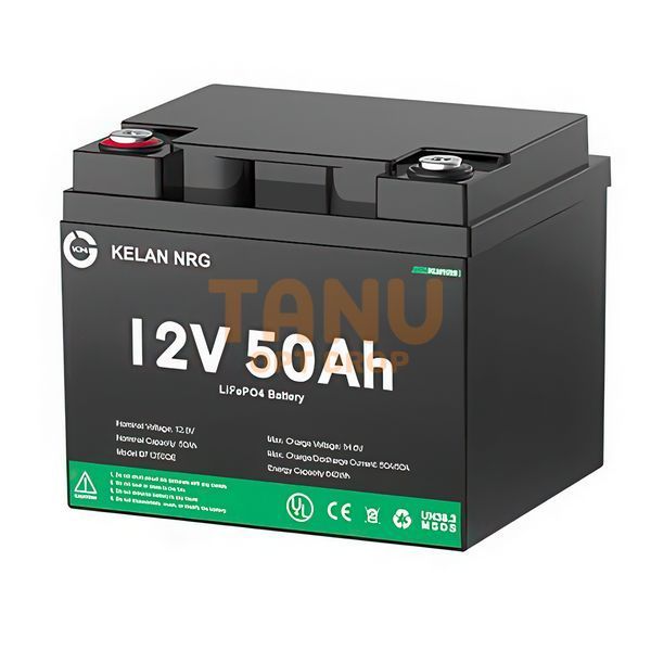 Литий-железо-фосфатный аккумулятор AUMOON LiFePO4 12V-50Ah (640 Вт) BMS для ИБП (OX) 11k12p269v2 фото