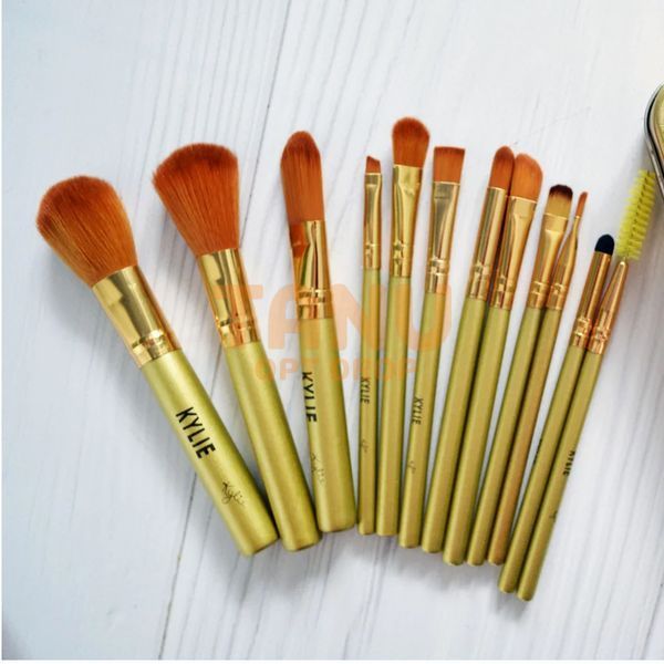 Профессиональный набор кистей для макияжа Kylie Jenner Make-up brush Gold set , 12 шт (В) 07k04p088 фото